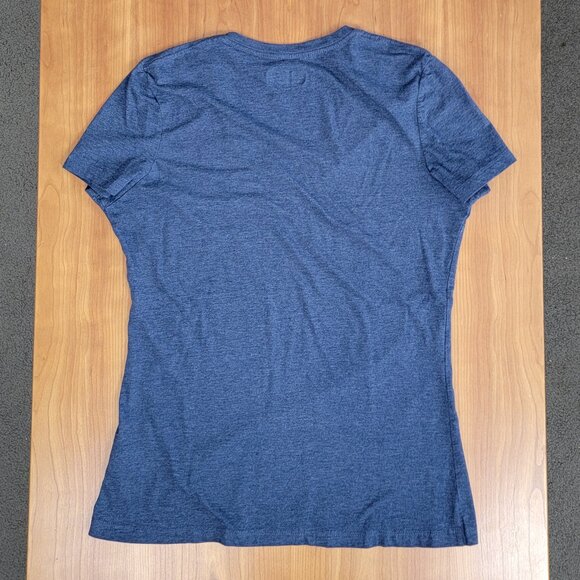 NFL Team Apparel Patriots NFL Football Heather Blue V-Neck Short Sleeve Tee - L - Picture 5 of 6